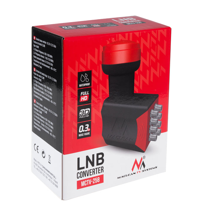 Convertitore Satellitare LNB octo Maclean Premium MCTV-258 convertitore satellitare