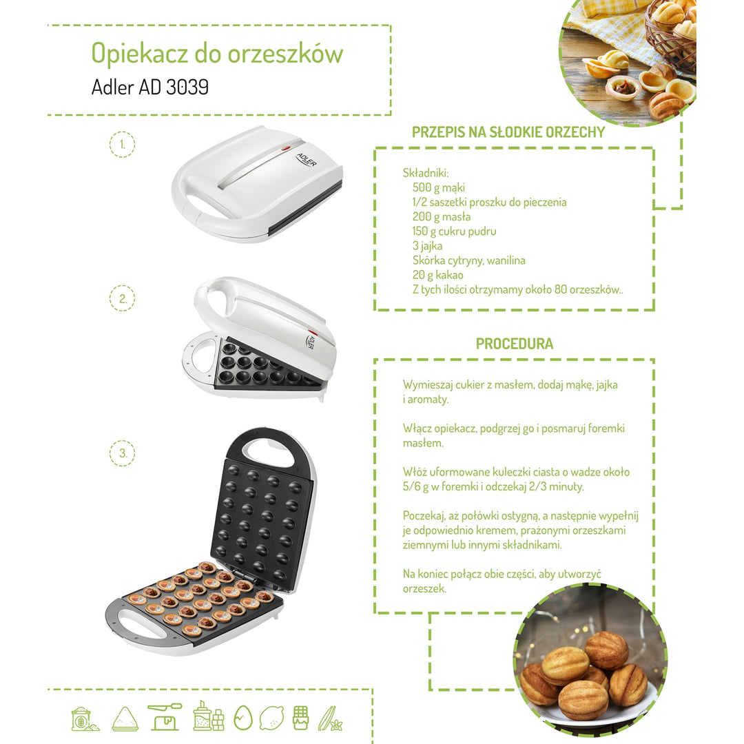 Macchina per biscotti  1600 W AD 3039 ADLER 220-240 V