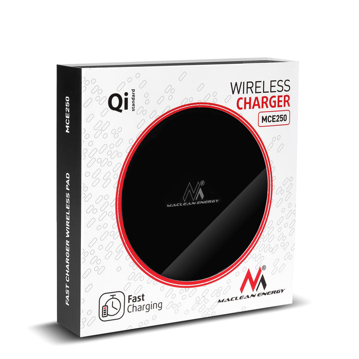 Caricatore da tavolo Maclean MCE250 B, carica rapida, nero CARICATORE TELEFONO WIRELESS