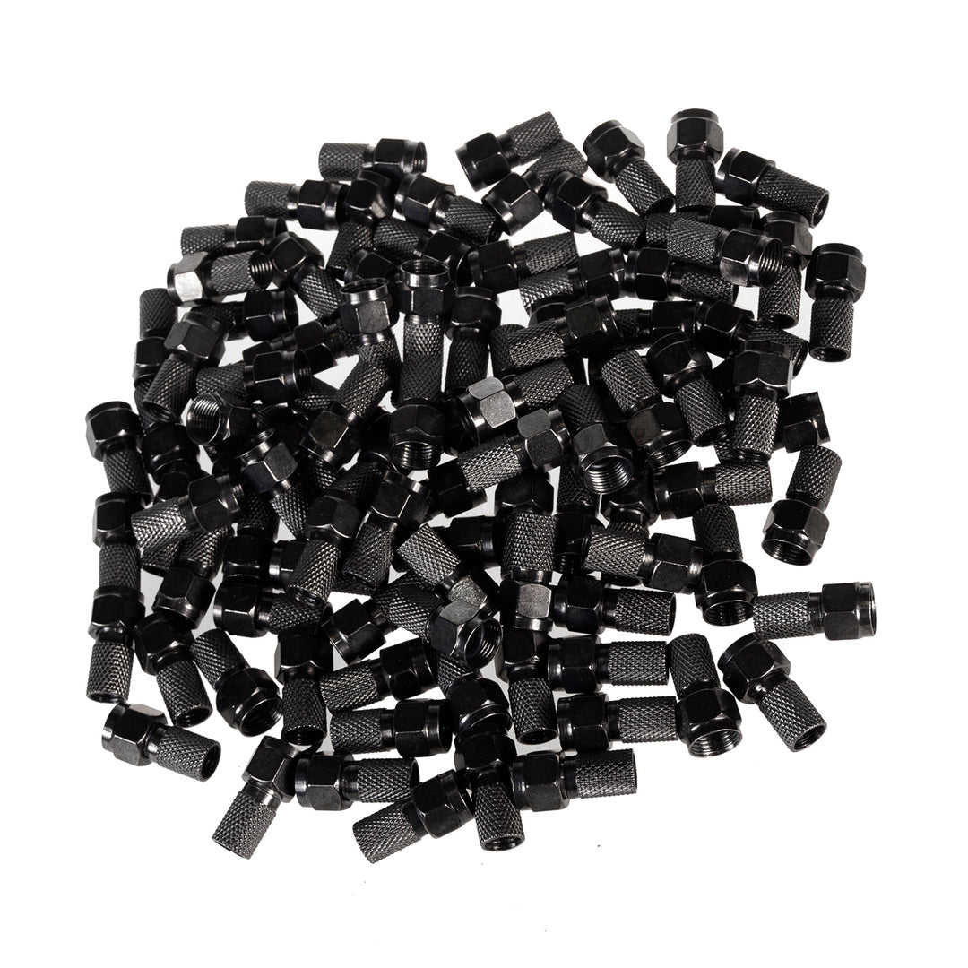 Plug F satellite professionale 6.8mm RG5.9, RG6 black nickel con guarnizione Maclean TV Systems MCTV-903