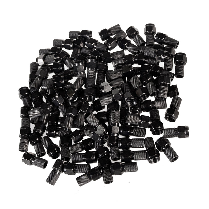 Plug F satellite professionale 6.8mm RG5.9, RG6 black nickel con guarnizione Maclean TV Systems MCTV-903