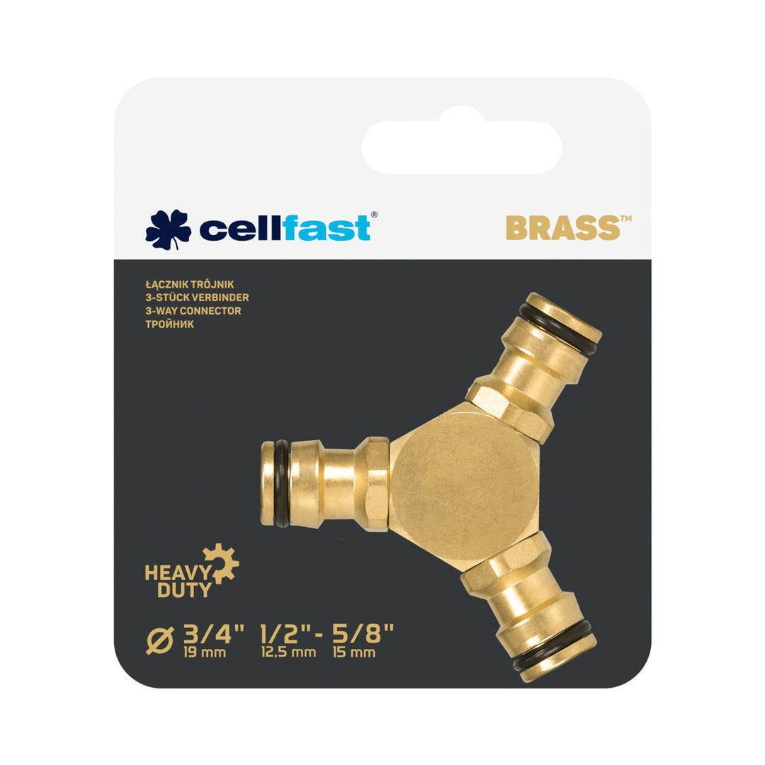 Connettore a T in ottone 52-845 ottone CELLFAST in ottone