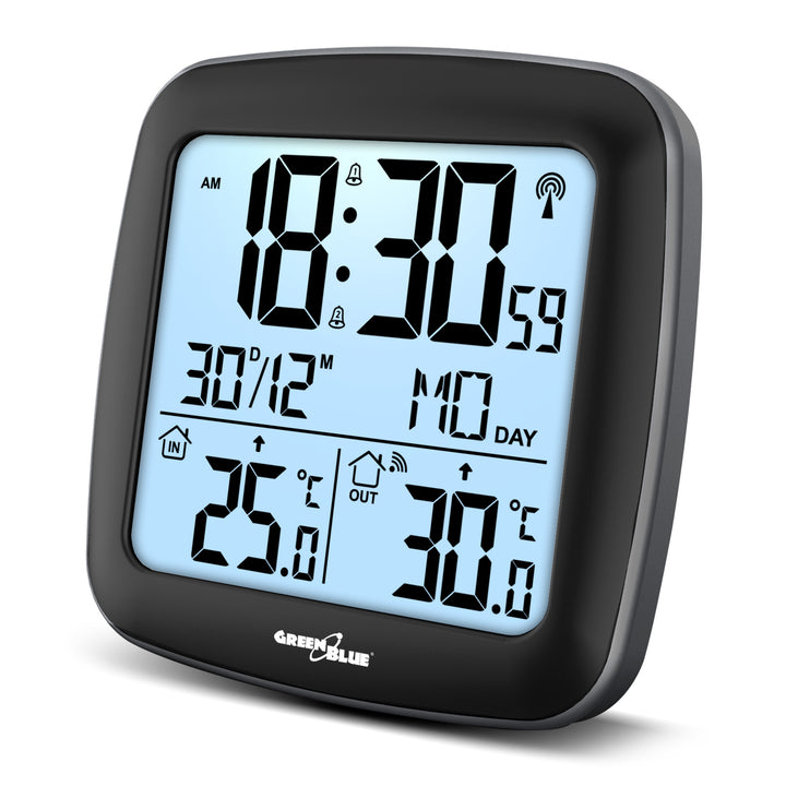 Stazione meteorologica wireless con sistema DCB GreenBlue calendario GB542, allarme