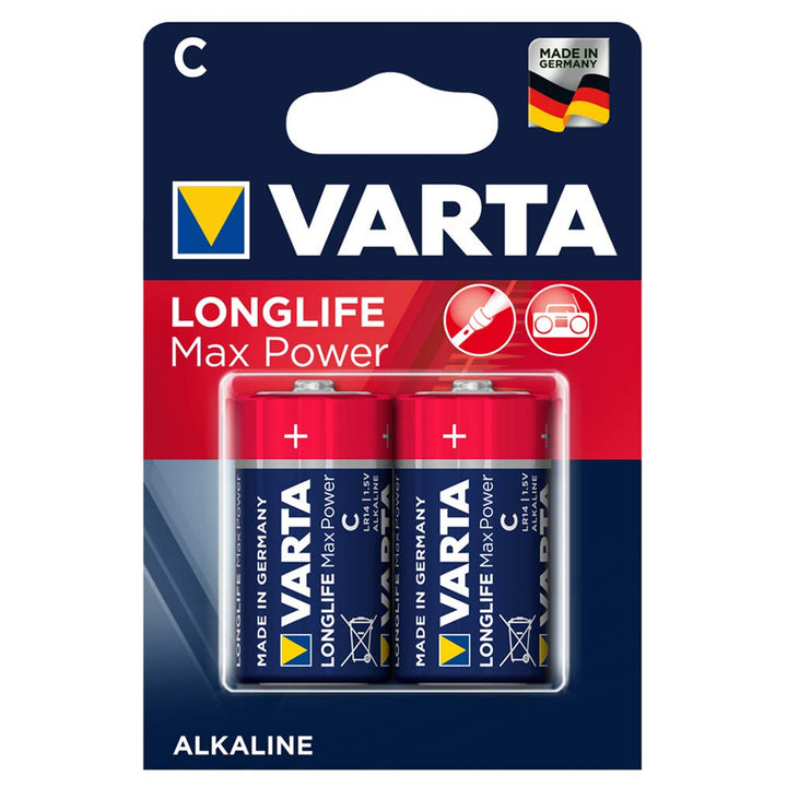 2x batterie alcaline Varta Longlife Max Power R14