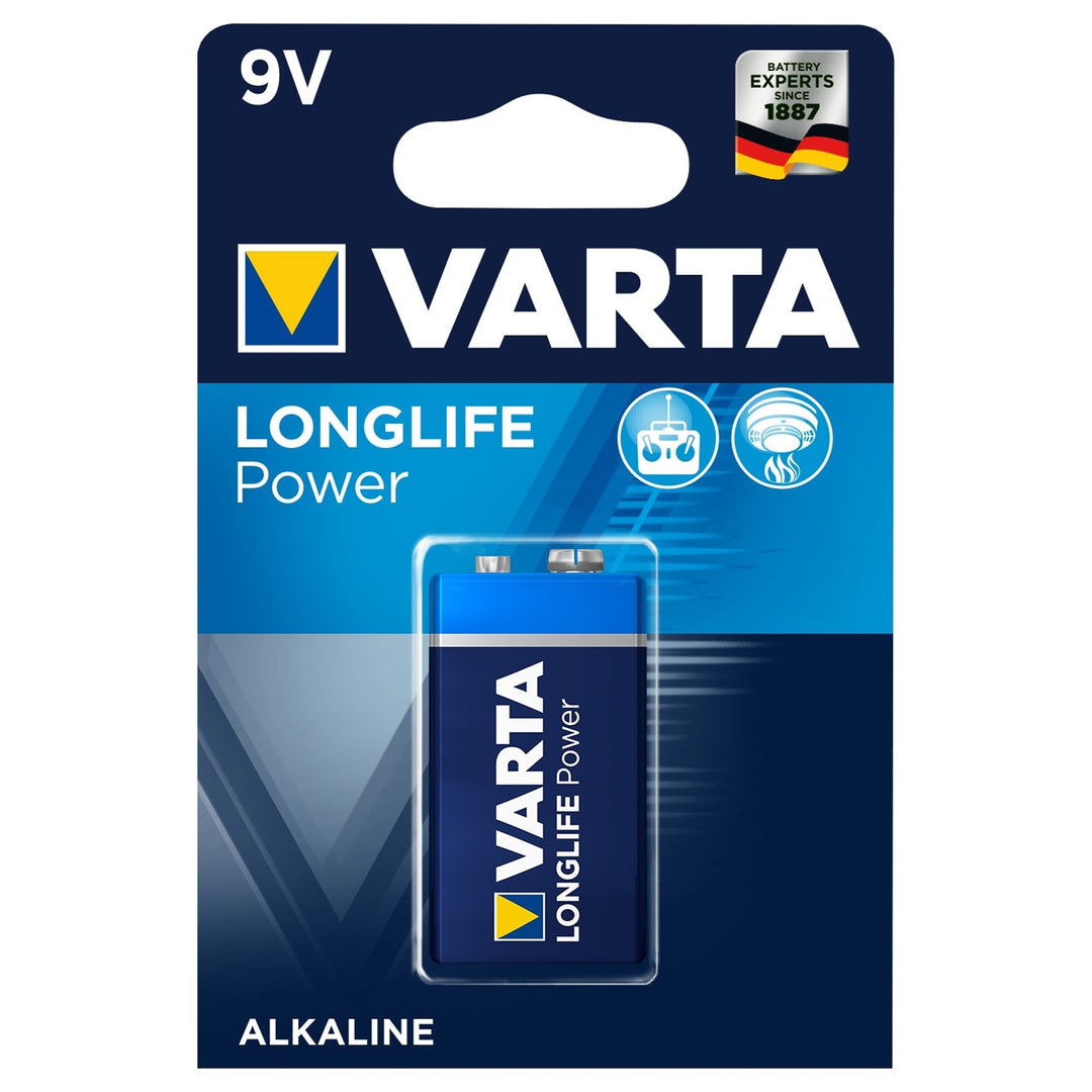 Batteria alcalina 9V di Varta Longlife Power, di alta qualità
