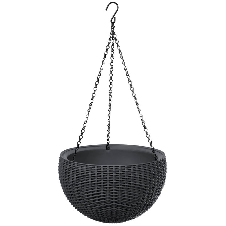 Keter Sphere Vaso da fiori sospeso Fioriera antracite Forma Moderna