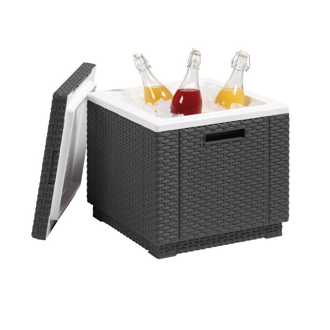 Frigo da giardino quadrato Keter Allibert Ice Cube grafite
