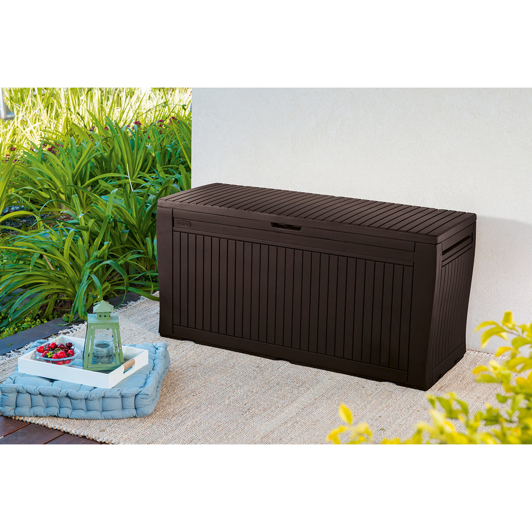 Scatola da giardino Keter Comfy 270L marrone spaziosa e resistente