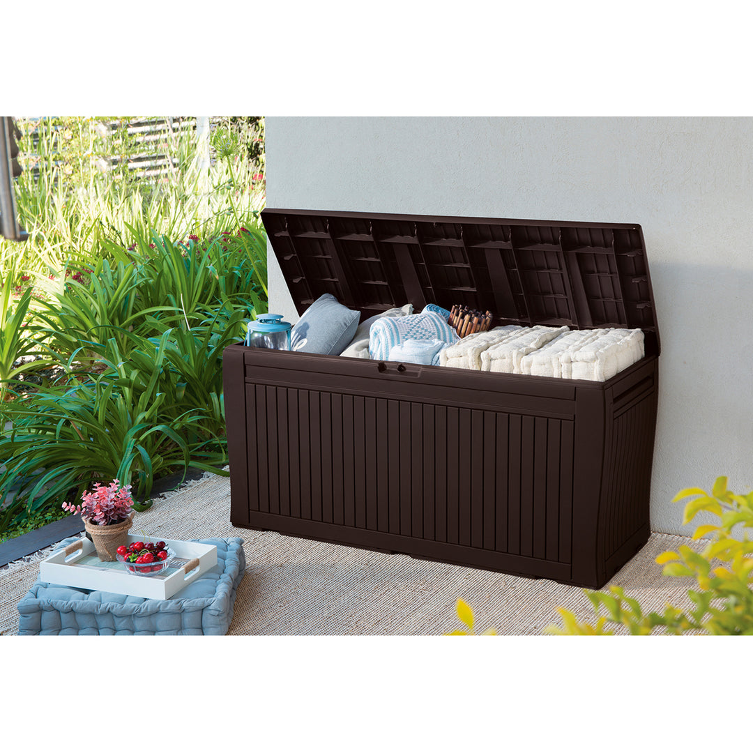 Scatola da giardino Keter Comfy 270L marrone spaziosa e resistente