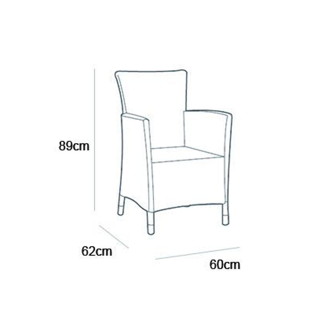 Sedia da giardino Keter Allibert Iowa graphite Molto resistente