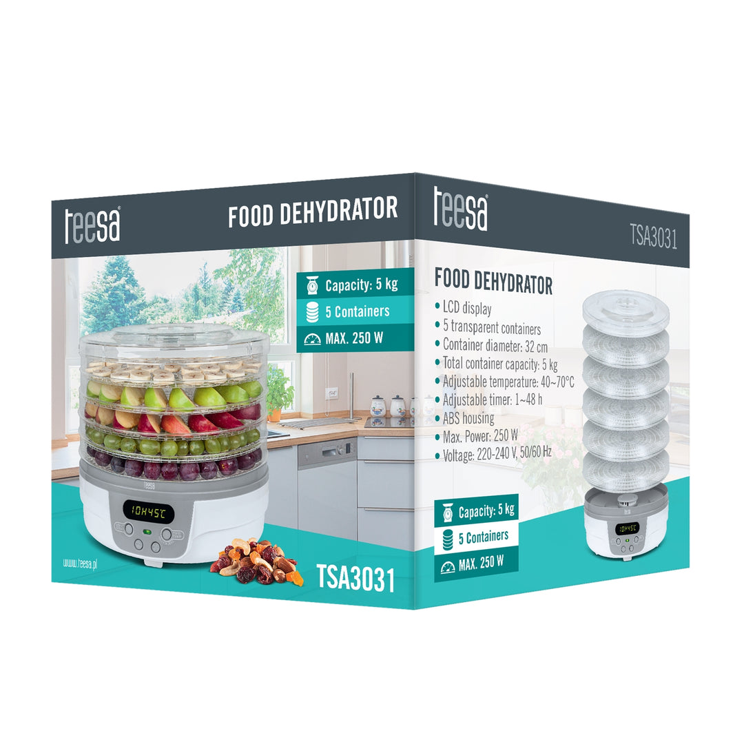 Essiccatore LCD per frutta e verdura TSA3031 5 vassoi