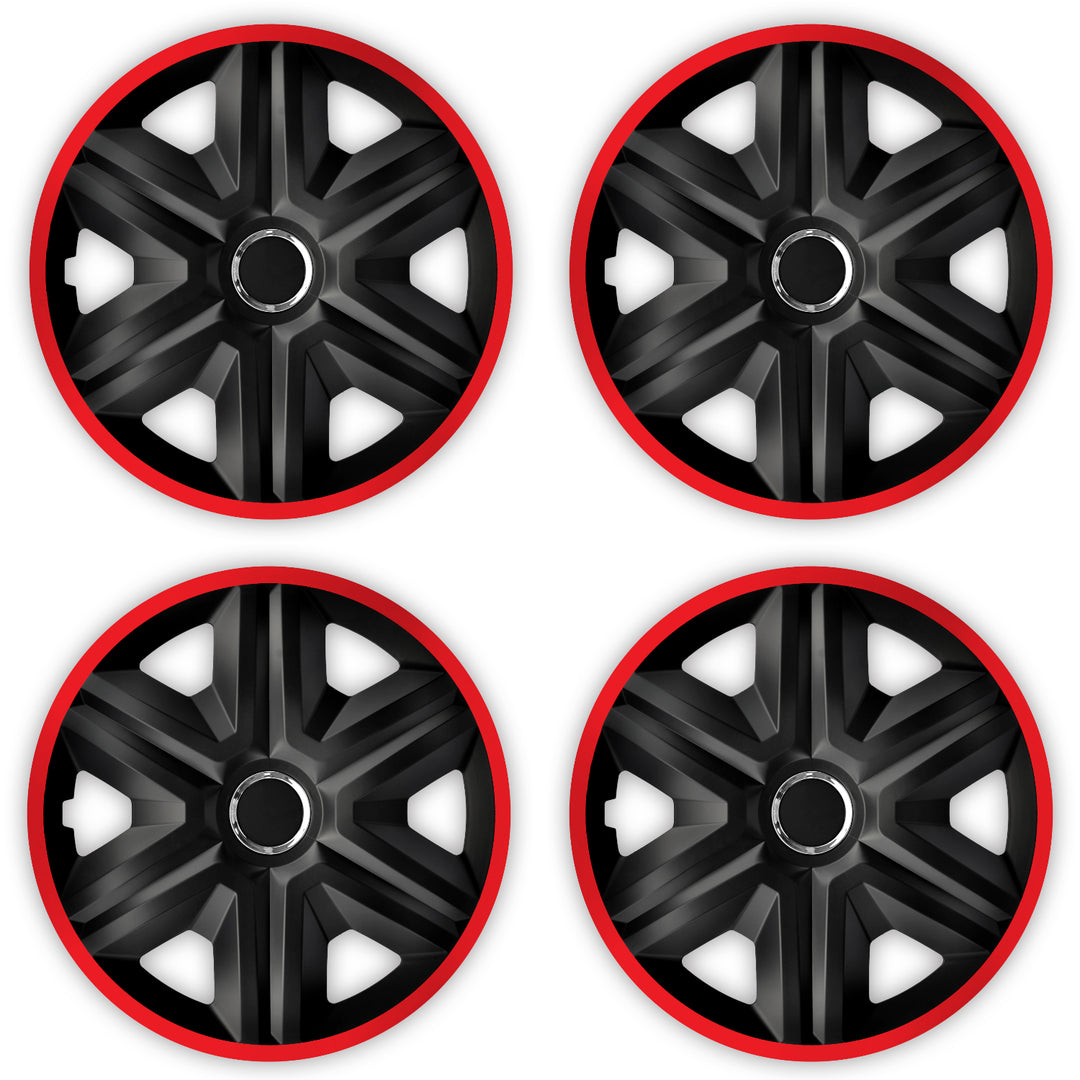 Set di copricerchi  colore rosso 15" 4 pezzi FAST LUX