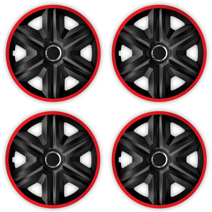 Set di copricerchi  colore rosso 15" 4 pezzi FAST LUX