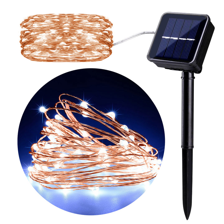 Lampada da giardino solare decorativa 100 LED 10m 600mAh GreenBlue GB164