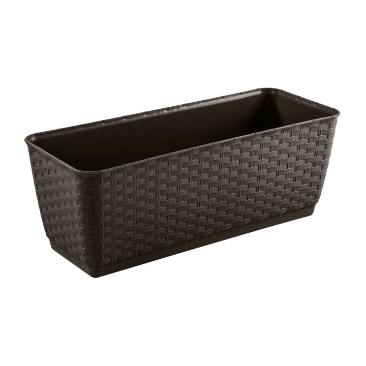 Vaso rettangolare con ganci Prosperplast Ratolla PW DRL400PW 440U umbra