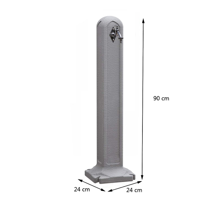 Colonna da giardino con rubinetto Serbatoio in granito Possibilità di collegare il palo con un serbatoio di acqua piovana
