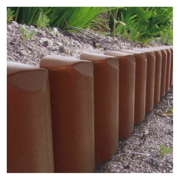 Bordo del giardino Palisade IPBO 2,5m marrone 10 elementi