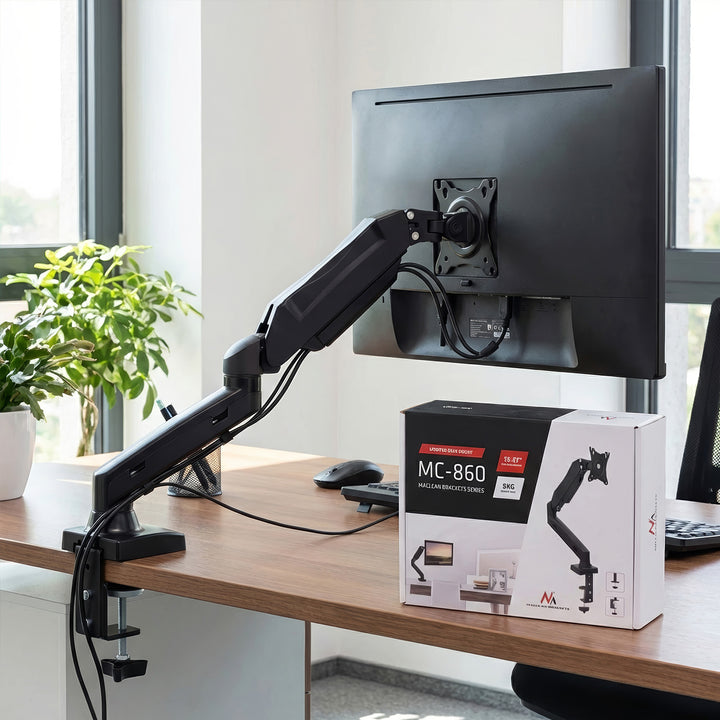 Supporto per monitor nero Maclean MC-860 13"-27" 8kg