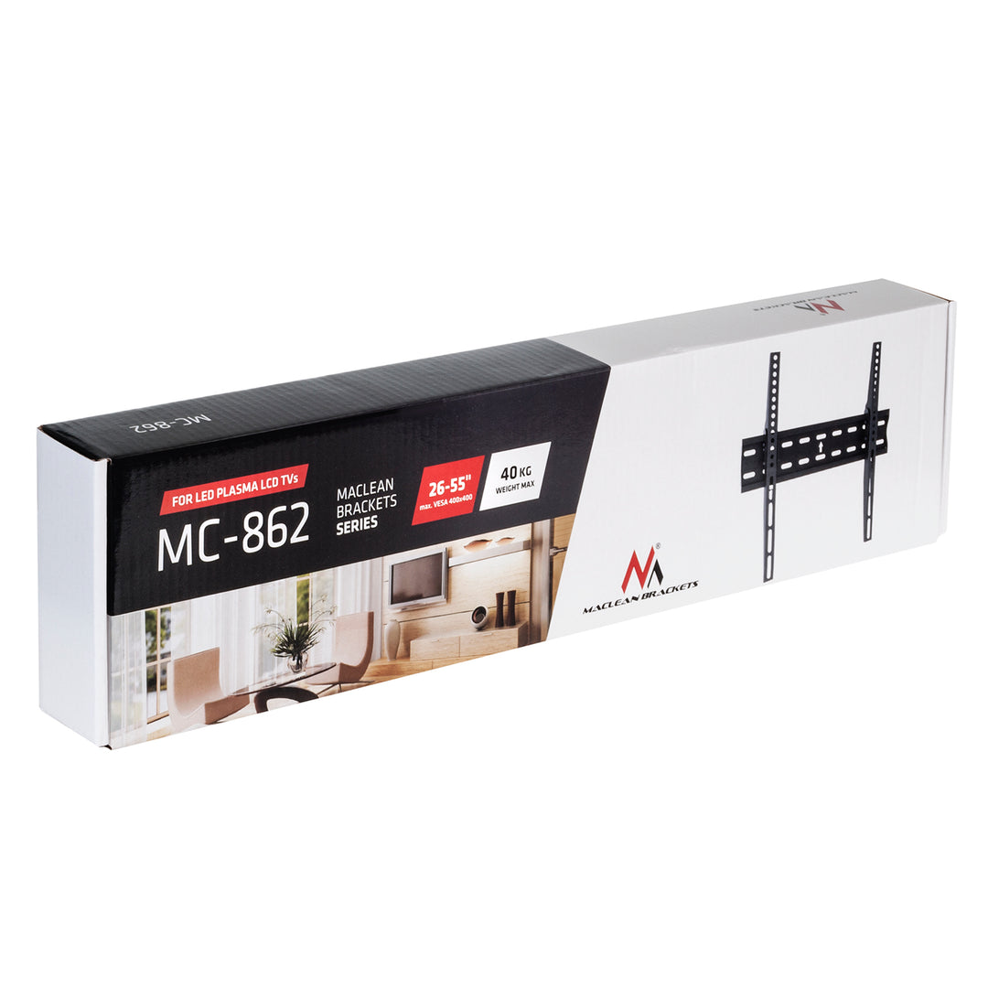Supporto TV 26-55 "40 kg universale Maclean MC-862 nero max vesa 400x400