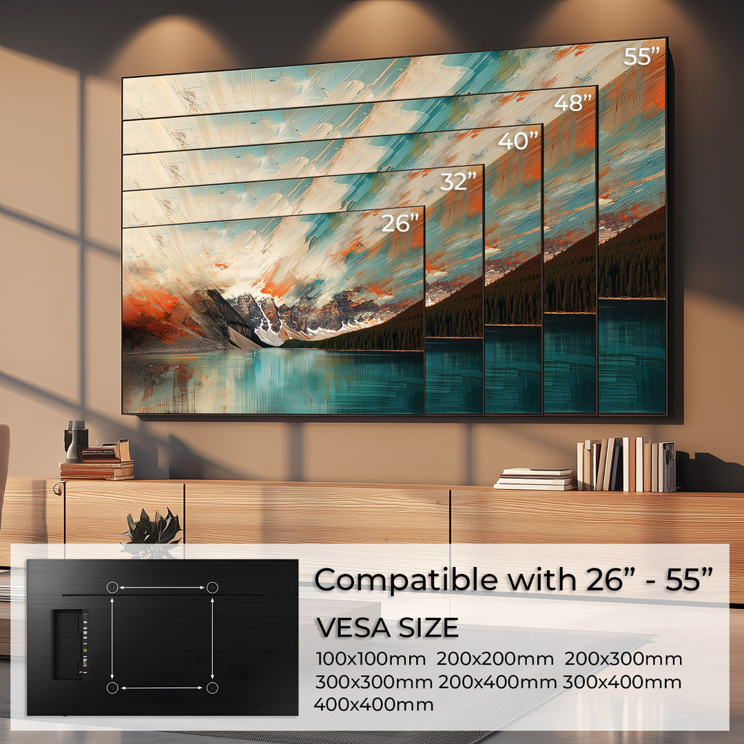 Supporto TV 26-55 "40 kg universale Maclean MC-862 nero max vesa 400x400