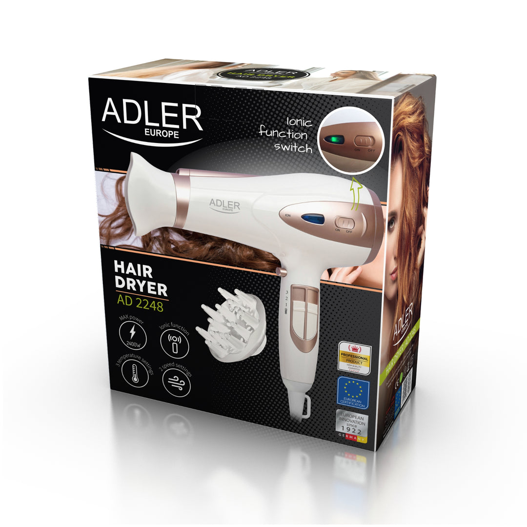Asciugacapelli con ionizzazione Adler AD 2248 Cold blast