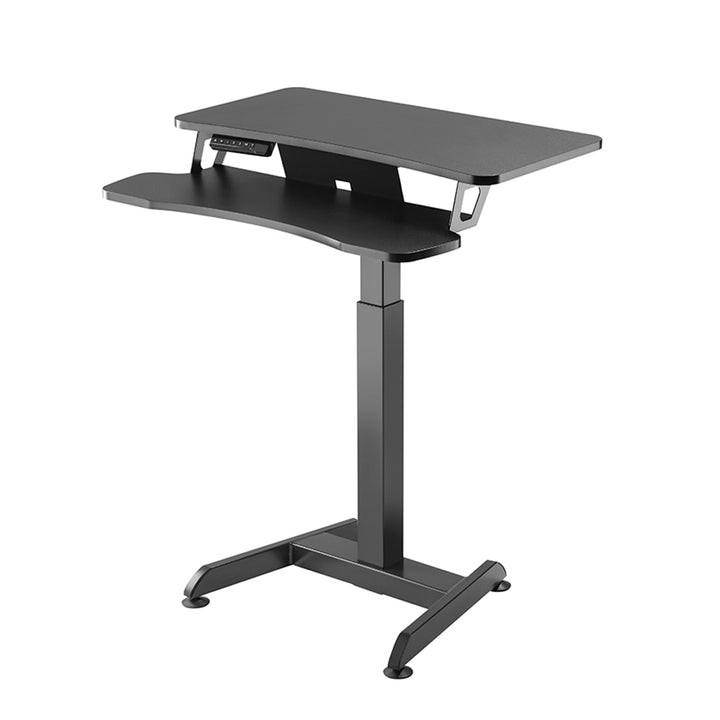Scrivania elettrica, tavolo, postazione di lavoro, regolazione in altezza, Maclean MC-835 altezza massima 122 cm max 37 kg - per lavoro in posizione verticale