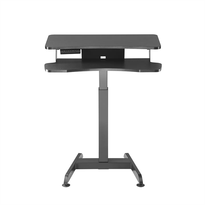 Scrivania elettrica, tavolo, postazione di lavoro, regolazione in altezza, Maclean MC-835 altezza massima 122 cm max 37 kg - per lavoro in posizione verticale
