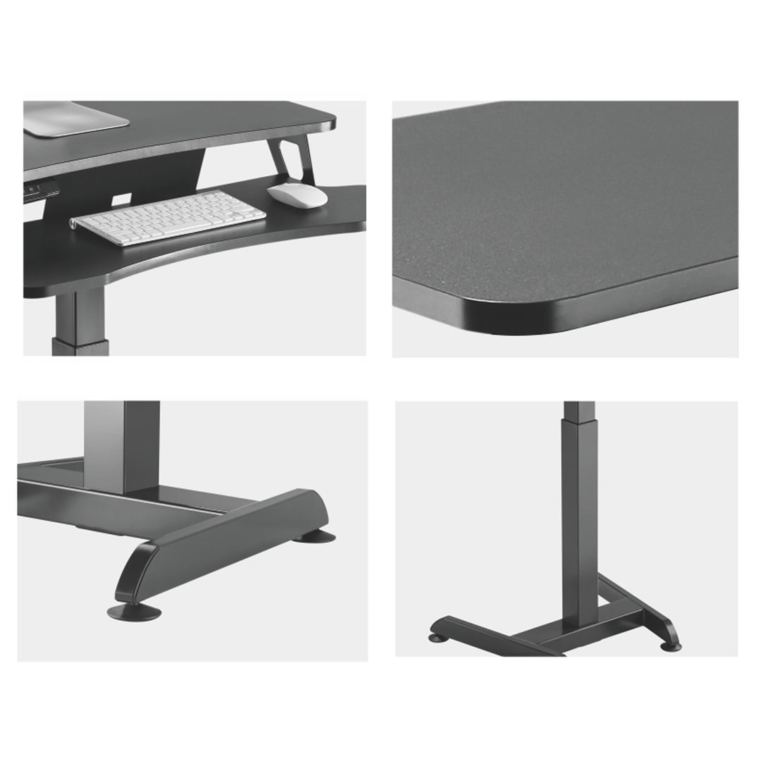Scrivania elettrica, tavolo, postazione di lavoro, regolazione in altezza, Maclean MC-835 altezza massima 122 cm max 37 kg - per lavoro in posizione verticale