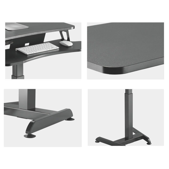 Scrivania elettrica, tavolo, postazione di lavoro, regolazione in altezza, Maclean MC-835 altezza massima 122 cm max 37 kg - per lavoro in posizione verticale