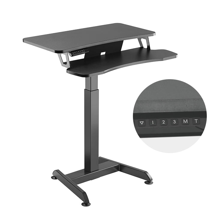 Scrivania elettrica, tavolo, postazione di lavoro, regolazione in altezza, Maclean MC-835 altezza massima 122 cm max 37 kg - per lavoro in posizione verticale