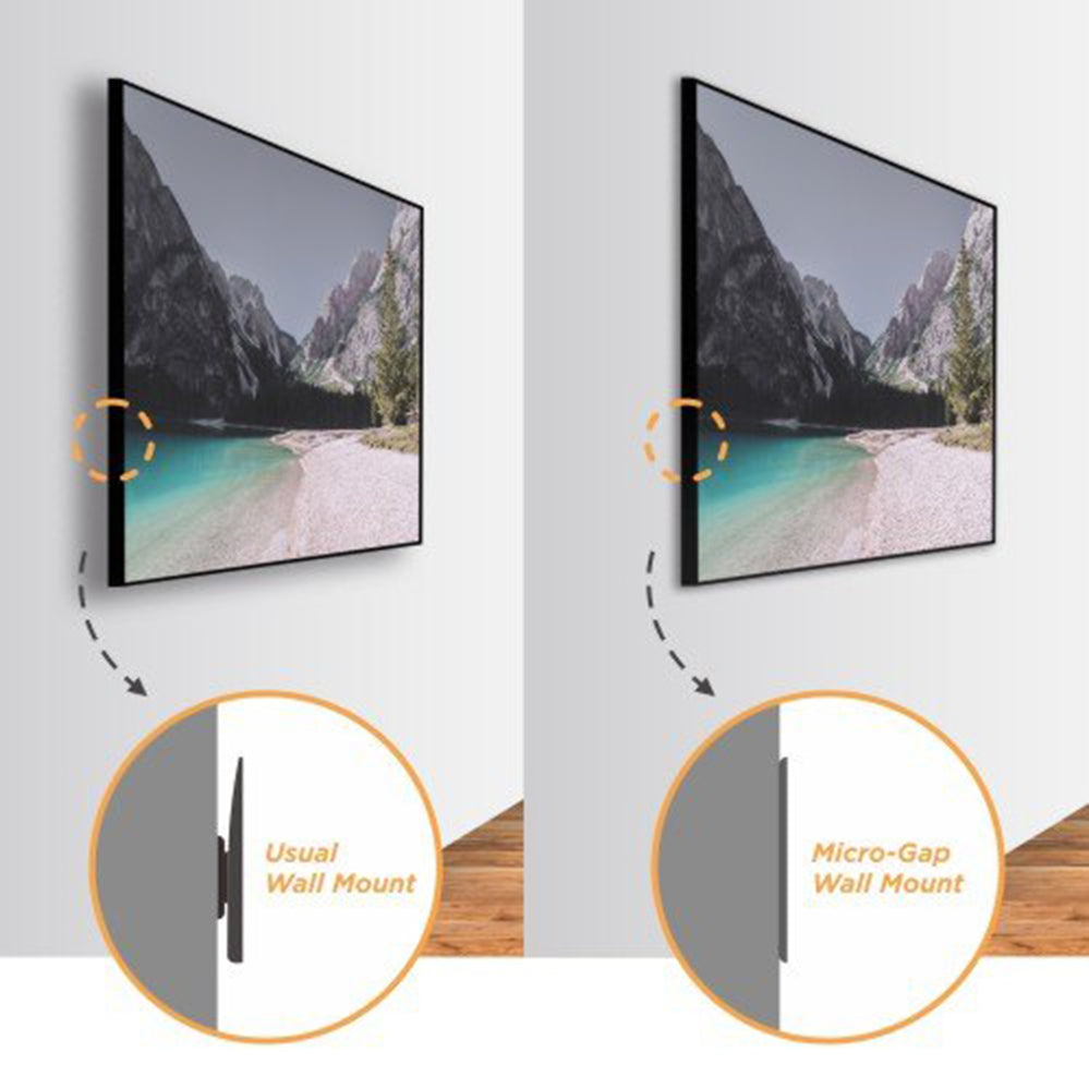 Maclean MC-837 Supporto da parete QLED TV Micro-Gap per Samsung Q7 / Q8 / Q9 / Q7FN / Q9FN da 75 "a 50 kg Ultra sottile