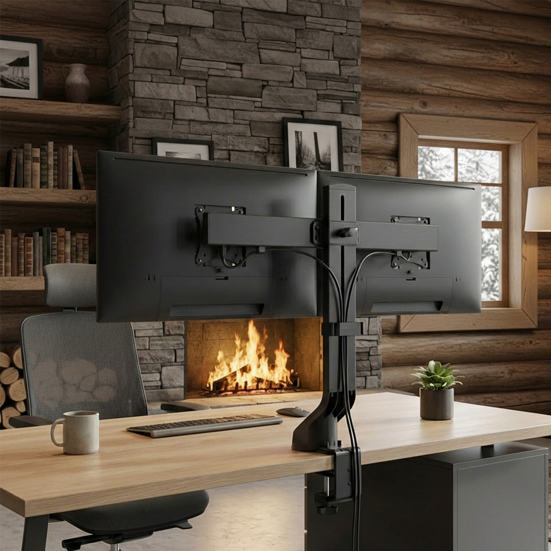 Supporto per due monitor / doppio 17 "-27" 14kg Maclean MC-854 VESA 75x75 100x100 per MC-848 e MC-849