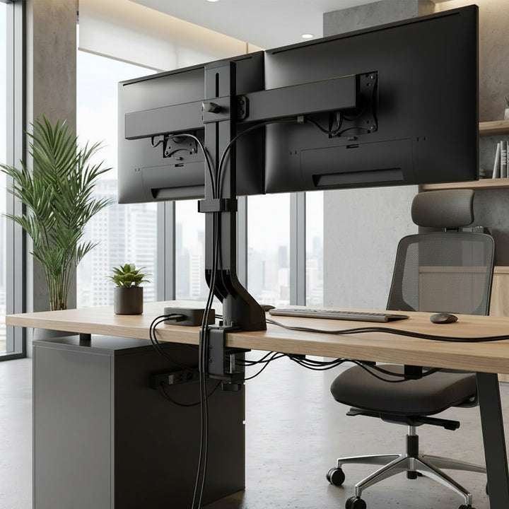 Supporto per due monitor / doppio 17 "-27" 14kg Maclean MC-854 VESA 75x75 100x100 per MC-848 e MC-849