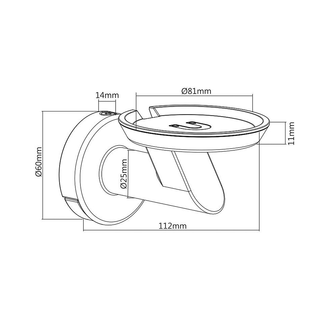 Supporto da parete per Google Home Maclean MC-857 nero