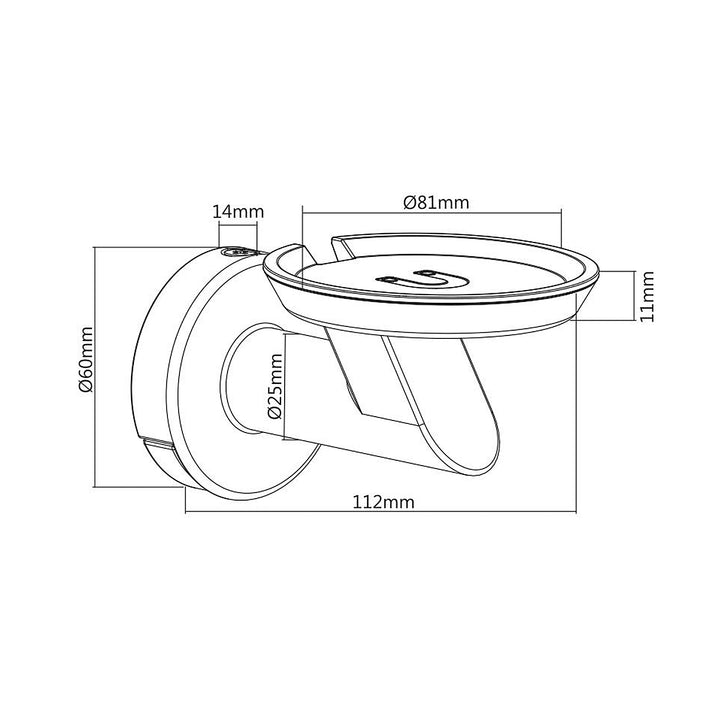 Supporto da parete per Google Home Maclean MC-857 nero