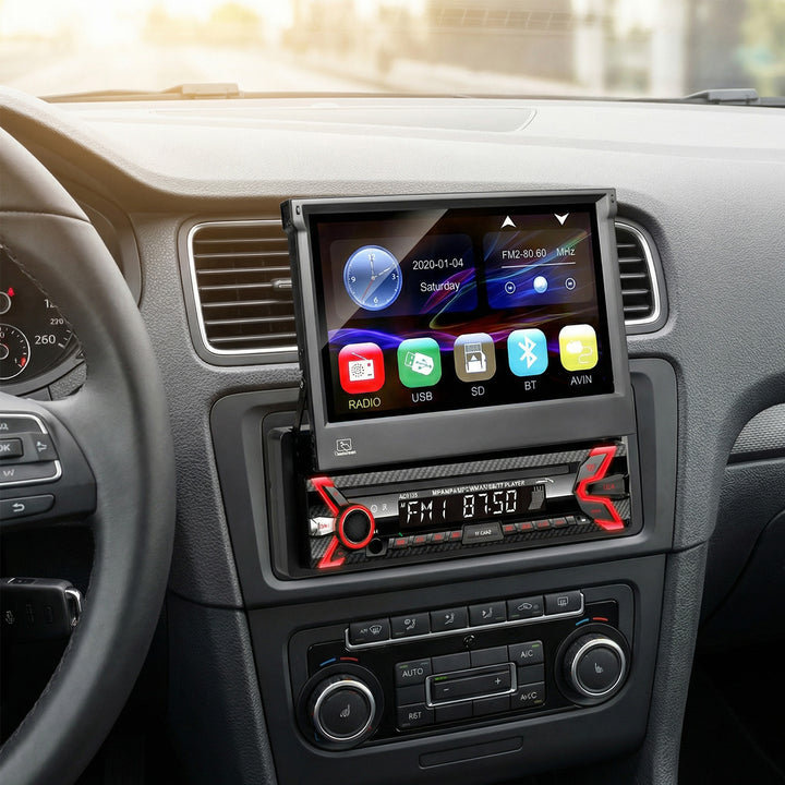 Autoradio multimediale LCD da 7 "touchscreen 1080P MP5 AVI DivX Bluetooth radiocomando vivavoce digitale RDS 1 DIN