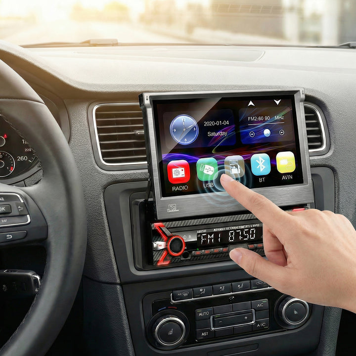 Autoradio multimediale LCD da 7 "touchscreen 1080P MP5 AVI DivX Bluetooth radiocomando vivavoce digitale RDS 1 DIN
