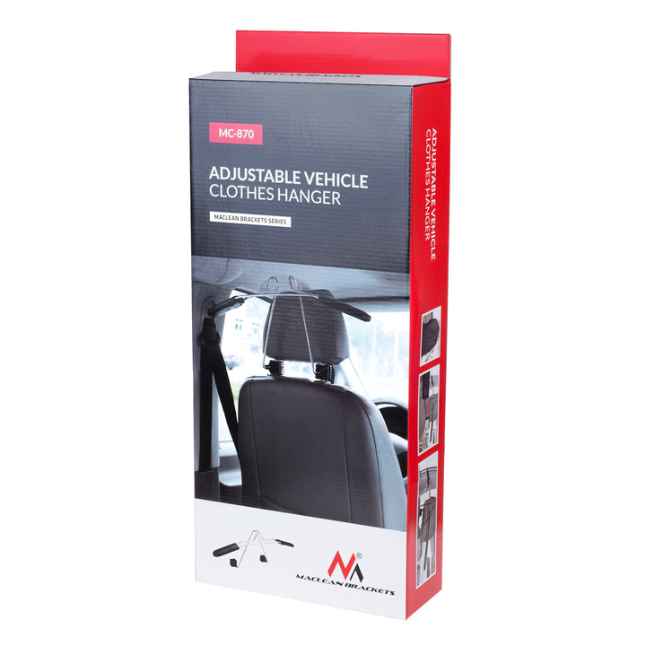 Appendiabiti universale per auto Maclean MC-870 - montato sul poggiatesta
