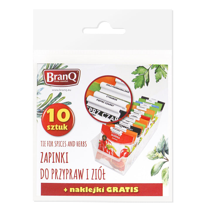 Set di 10 fermagli BranQ Adesivi Organizzatore di spezie