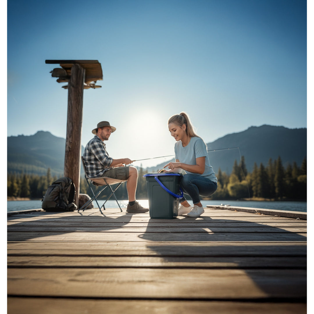 GreenBlue GB320BB toilette per turisti nero-blu TURISTICO PORTATILE 19L