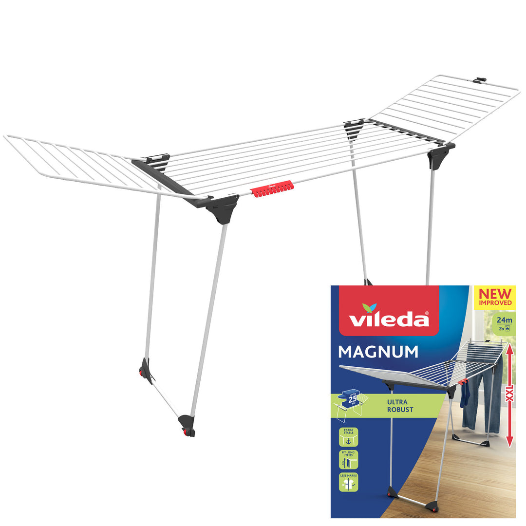 Stendibiancheria da terra Vileda Magnum, superficie di stesura 24 m, fili in acciaio XXL