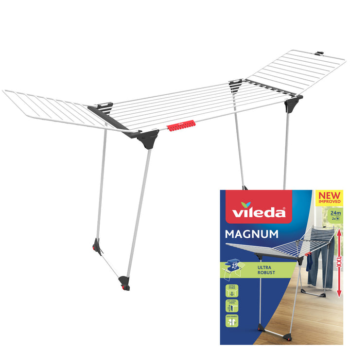 Stendibiancheria da terra Vileda Magnum, superficie di stesura 24 m, fili in acciaio XXL