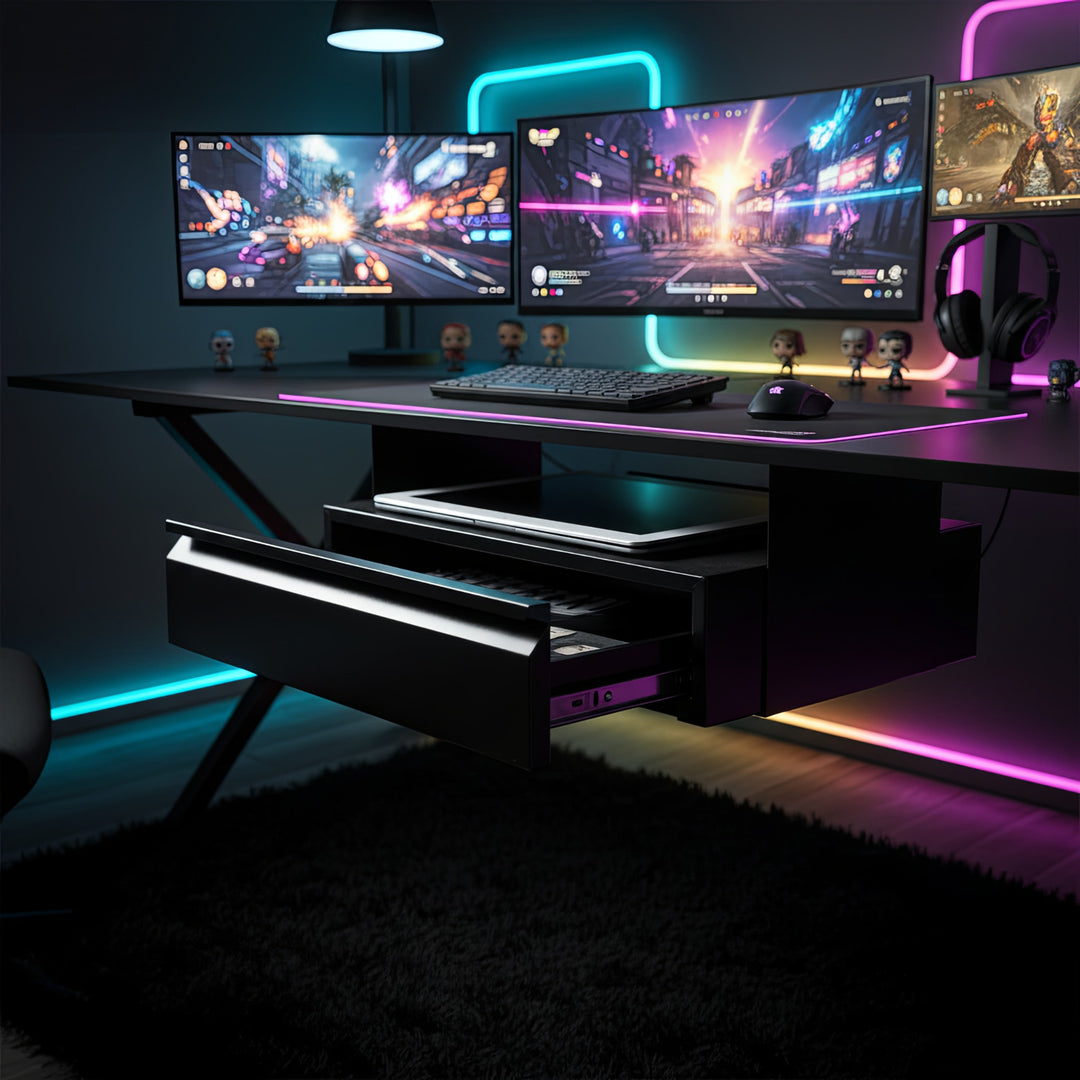 Cassetto ergonomico nero sottopiano Maclean MC-875 max 5 kg