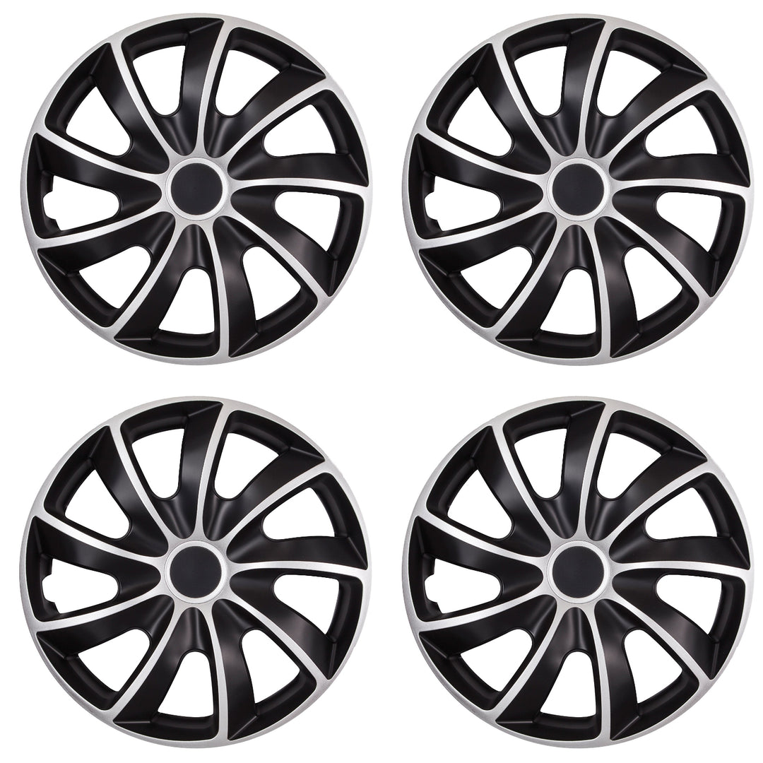 NRM QUAD BICOLORE ARGENTO NERO coprimozzo 17'' set