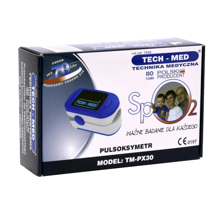 Pulsossimetro Tech-Med TM-PX30, display OLED nero