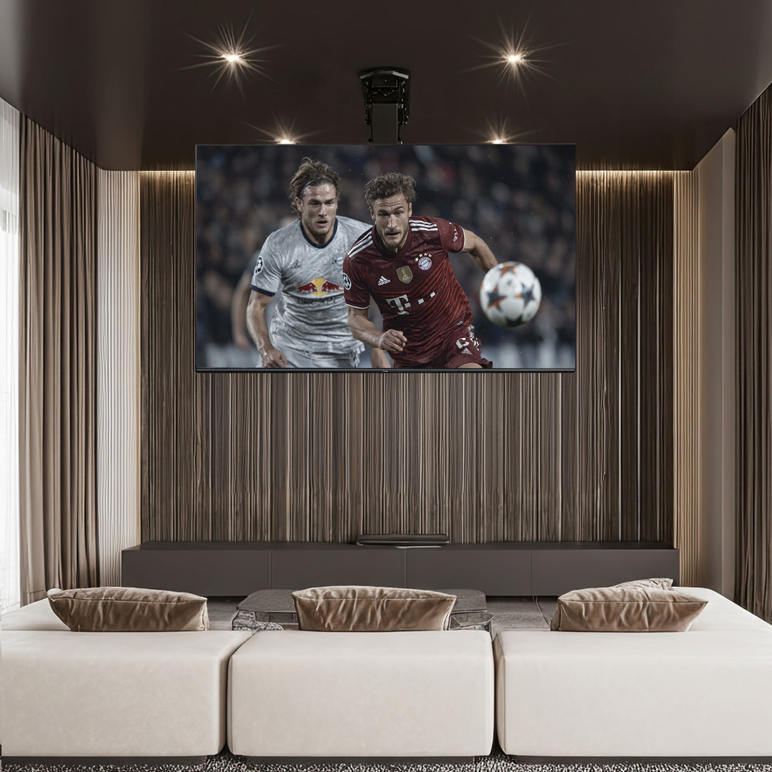 Supporto per TV da soffitto elettrico,e per pareti inclinate Maclean MC-880 32 "-70" carico massimo 35 kg telecomando max VESA 600x411