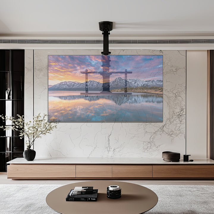 Supporto per TV da soffitto elettrico,e per pareti inclinate Maclean MC-880 32 "-70" carico massimo 35 kg telecomando max VESA 600x411