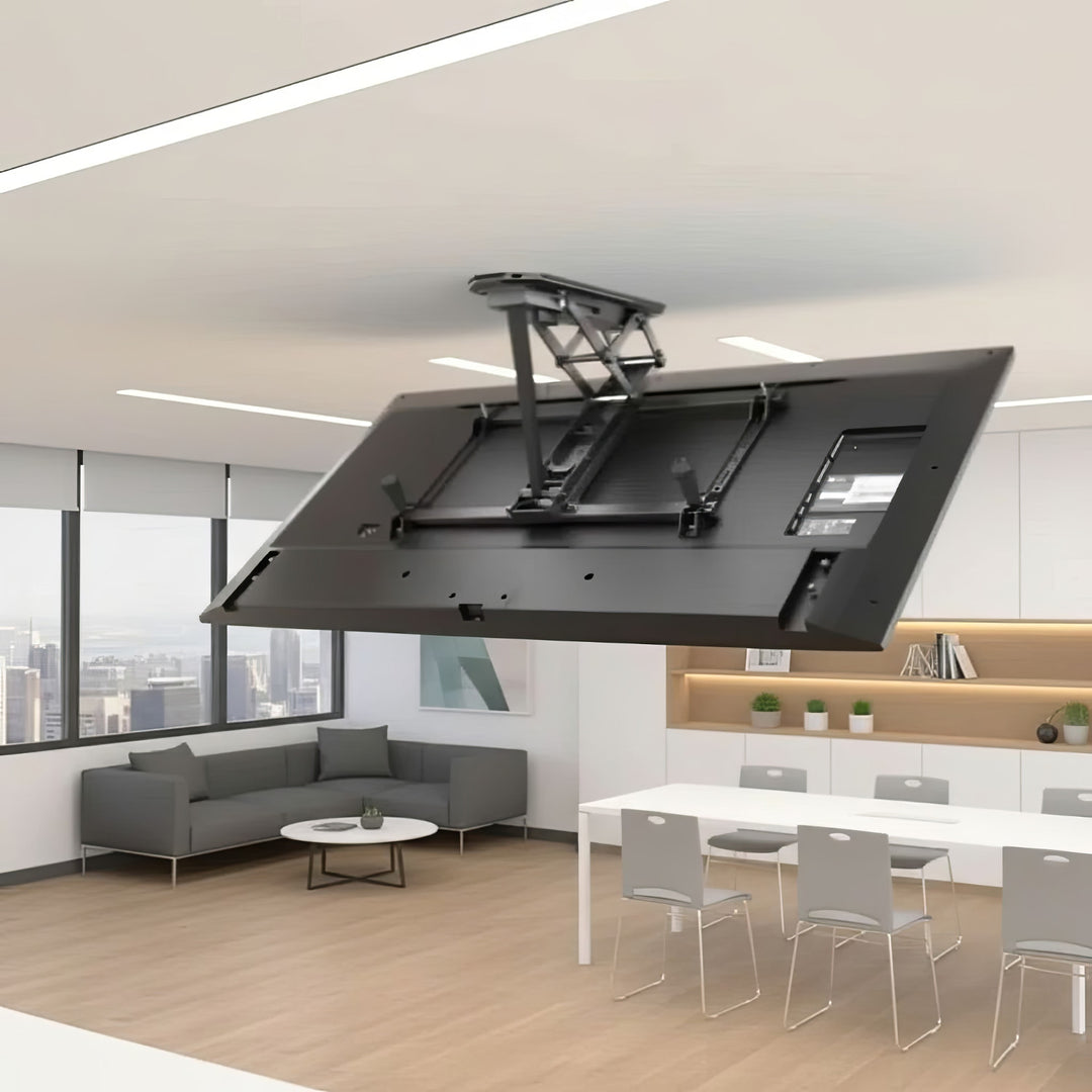 Supporto per TV da soffitto elettrico,e per pareti inclinate Maclean MC-880 32 "-70" carico massimo 35 kg telecomando max VESA 600x411