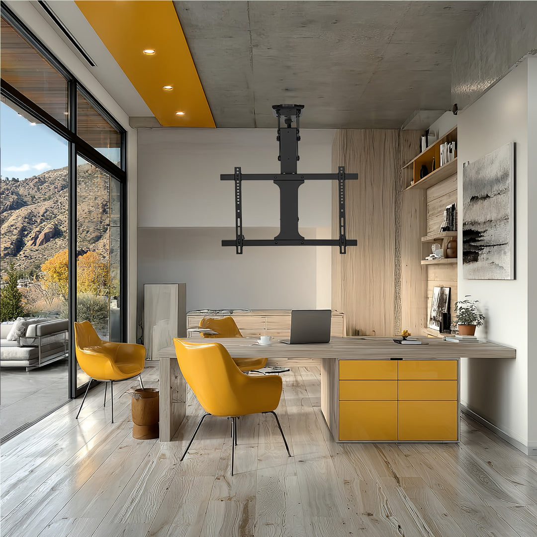 Supporto per TV da soffitto elettrico,e per pareti inclinate Maclean MC-880 32 "-70" carico massimo 35 kg telecomando max VESA 600x411