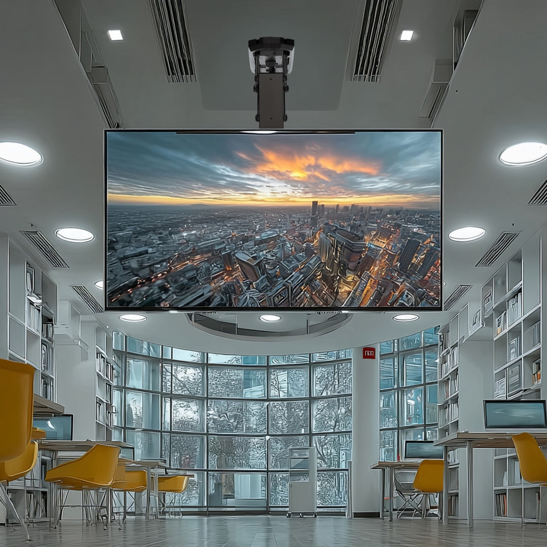 Supporto per TV da soffitto elettrico,e per pareti inclinate Maclean MC-880 32 "-70" carico massimo 35 kg telecomando max VESA 600x411